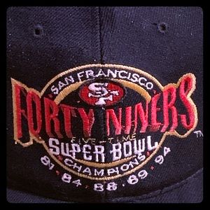 San Francisco 49er 5 Time Super Bowl Autograph Hat